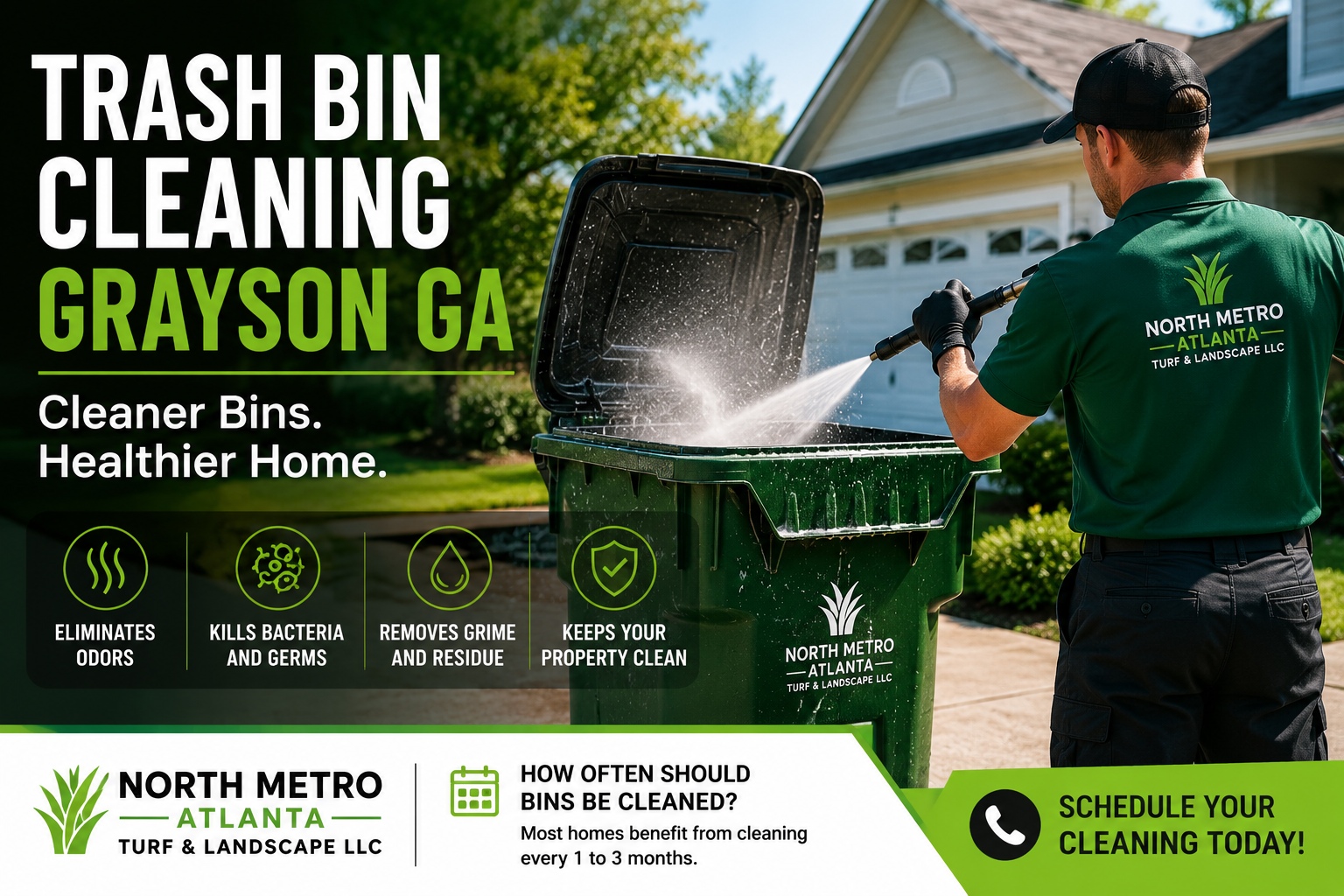 Trash bin cleaning service in Grayson